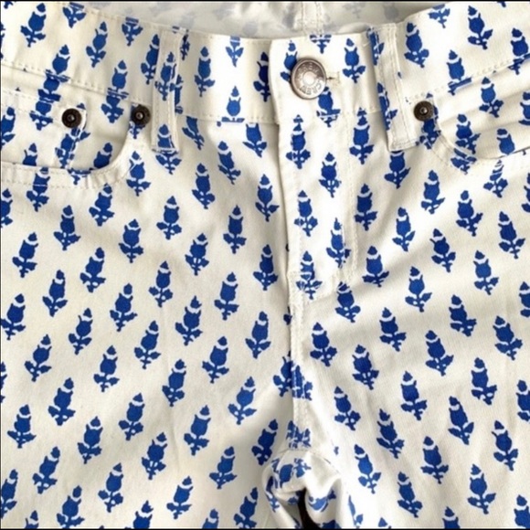 J. Crew Blue and White Toothpick Jeans NWOT - Picture 2 of 3
